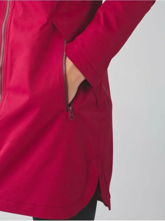 Lululemon Definitely Raining Jacket Cranberry - Picture 2 of 12